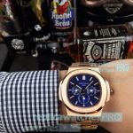 New Copy Patek Philippe Nautilus Rose Gold Bezel Men Watch